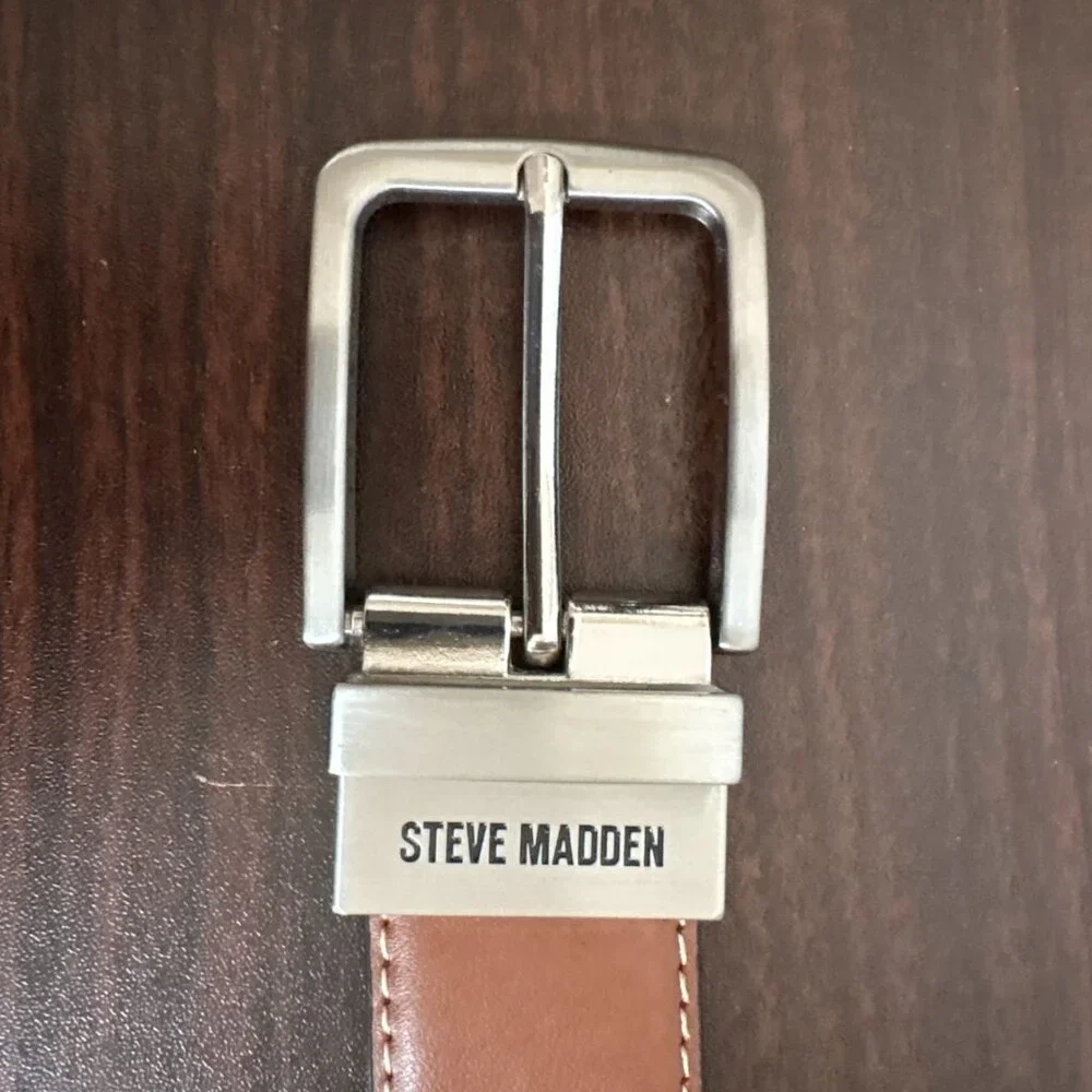 Steve Madden Men's Dress Casual Every Day Reversible Belt Preppy Office Size 36